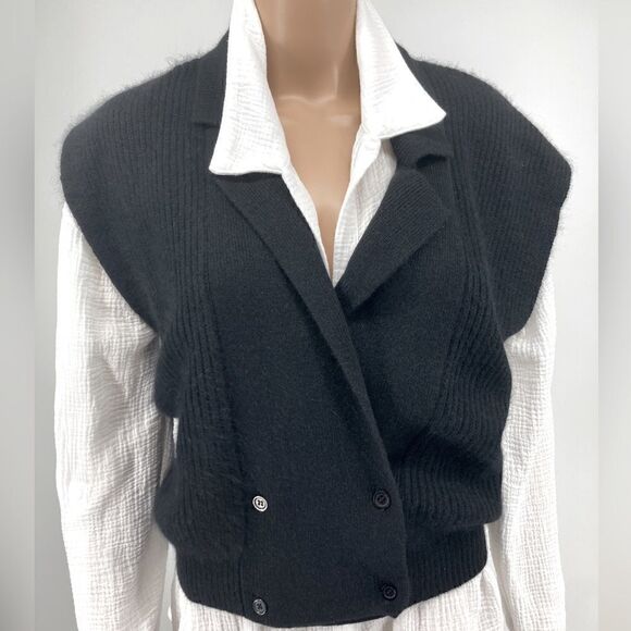 Pamela Roberts Sweater Knit Vest Blend Lambswool/Angora Rabbit Hair Size M - Picture 3 of 11